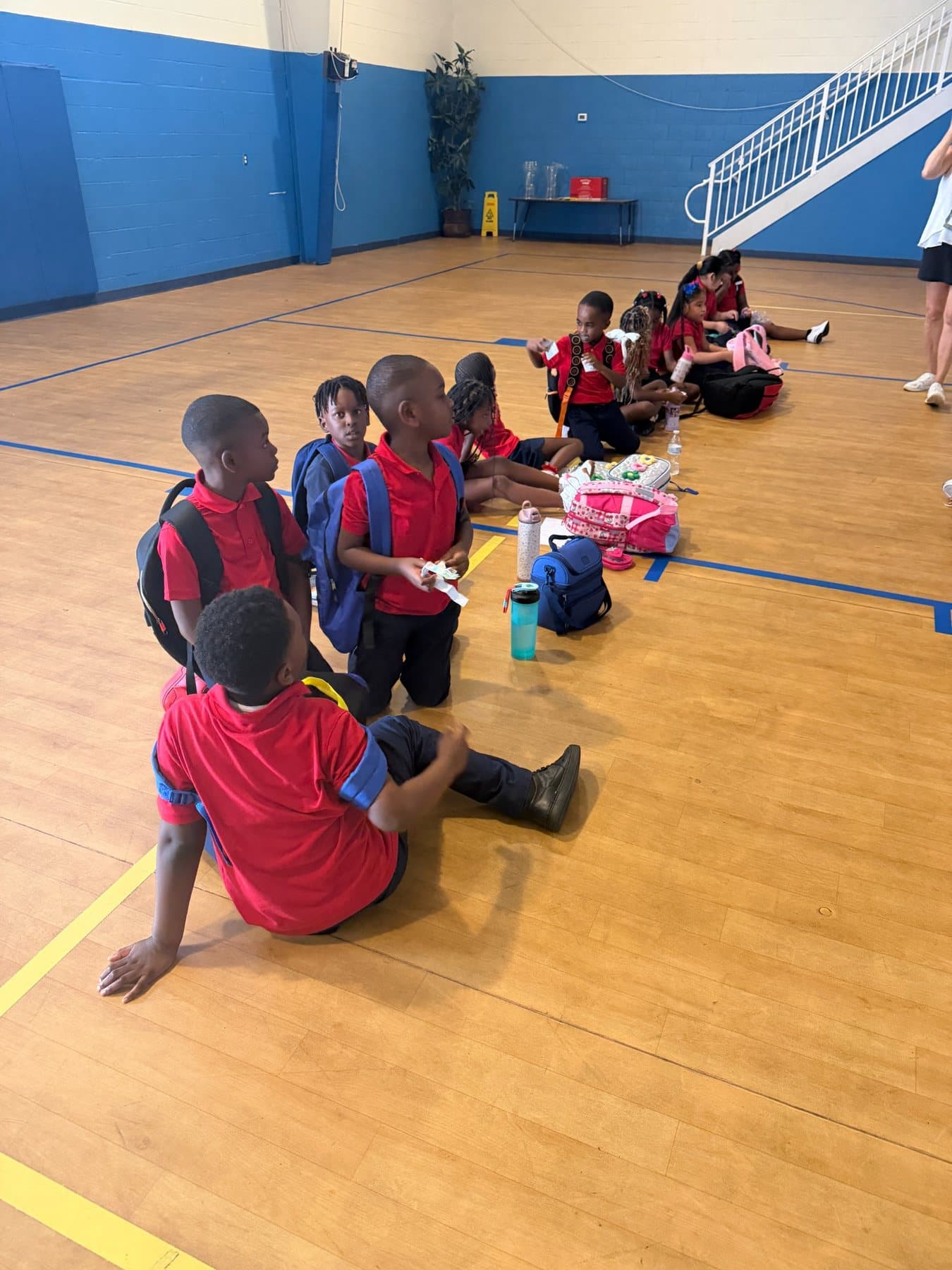 Saint Peter’s Academy students during supervised dismissal.
